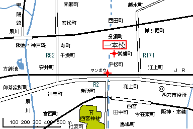 西宮神社北側付近略図