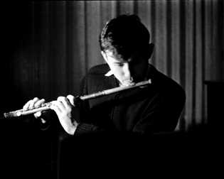 Michael with a flute